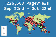 Locations of visitors to this page